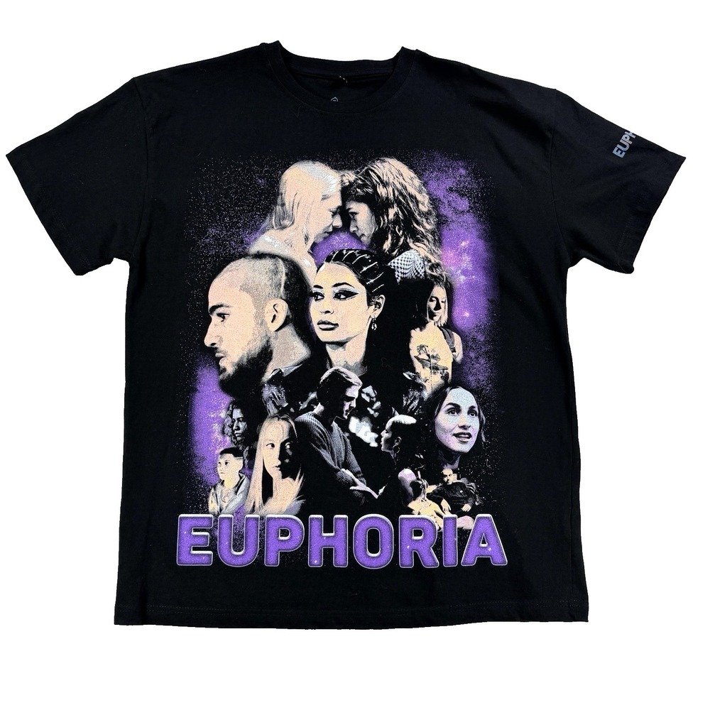 Mens Sergio Calabasas Euphoria Graphic T Shirt Black TV Show Size Small